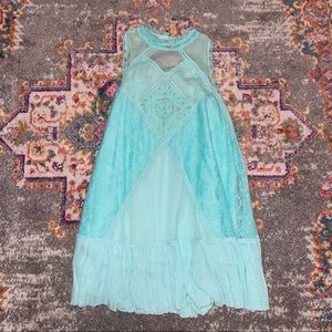 Free People One - Angel Lace Mini Dress // Turquoise